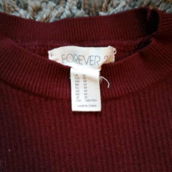 Forever 21 maroon sleeveless sweater/dress - Picture 2 of 4